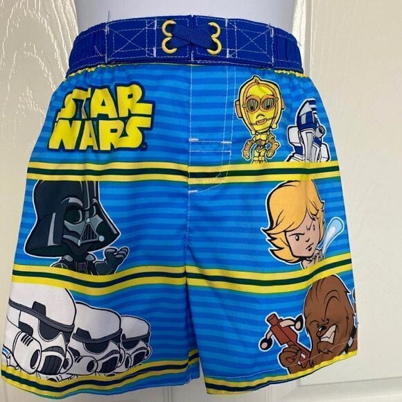 Disney STAR WARS 2T Swim Trunks with attached liner NWT - Picture 1 of 6